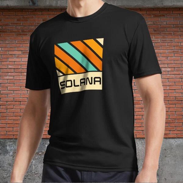 Men s and Women s T-shirts Solana SOL CryptoAltcoin - Retro Design S
