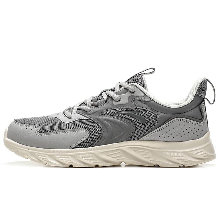New Anta Cushioned Anti-Slip Wear-Resistant Breathable Lightweight Low-Top Running Shoes Men's Gray 912235527-3