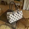 Solid Black Nylon Tote Bag Multi-compartment Large Capacity Handbag  Commuting