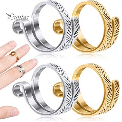 5Pcs Opening Rings Adjustable Opening Thimble Yarn Holder Cute Curved Design Prevent Friction And Blisters Knitting Crochet Rings Sewing Shop Supply
