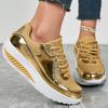 Dames Trendy Dikke Zool Schommelende Dad Schoenen, Ademend Mesh, Hoogteverhogend, Grote Maten 41-42, Casual Sportschoenen