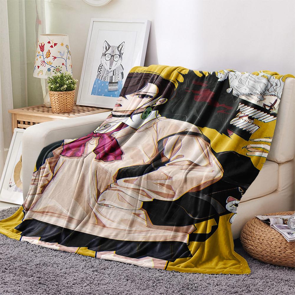 1PC DAN DA DAN Print Flannel Blanket, High quality All Seasons, Home Decor, Warmth and Comfort, Perfect for Christmas Gifts