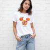 Peachy Graphic T-Shirt: Women's Summer Fruit Soft Cotton Top