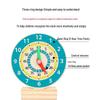 Multifunctional Wooden Teaching Clock for Kids - 12/24 Hour Cognitive Time Model