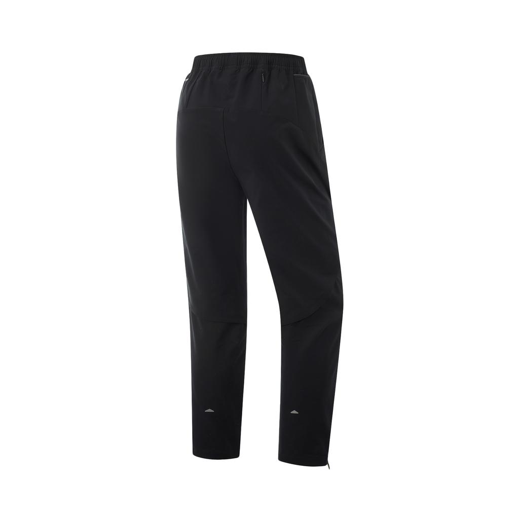 Li Ning Running Series Comfortable Straight Leg Mid Rise Drawstring Casual Pants Women bottoms Black AYKV026-2