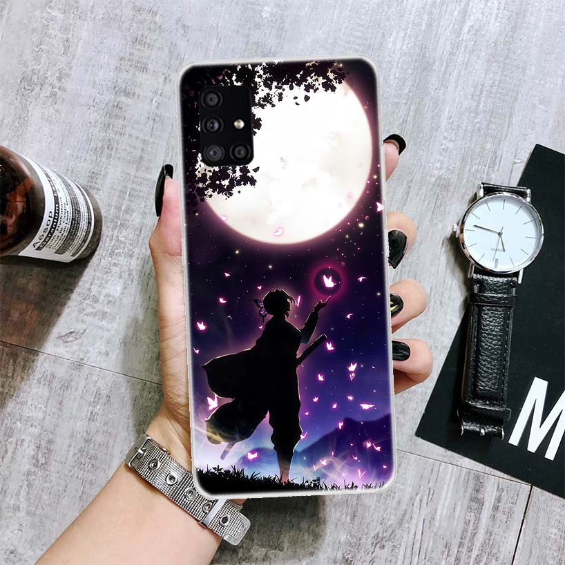 

Чехол для телефона Demon Slayer Moon Dark для Samsung Galaxy A12 A22 A32 A42 A52 A72 A51 A71 5G A41 A31 A21 A02S M12 M21 M31 M30S Fundas Samsung M21(M30S)