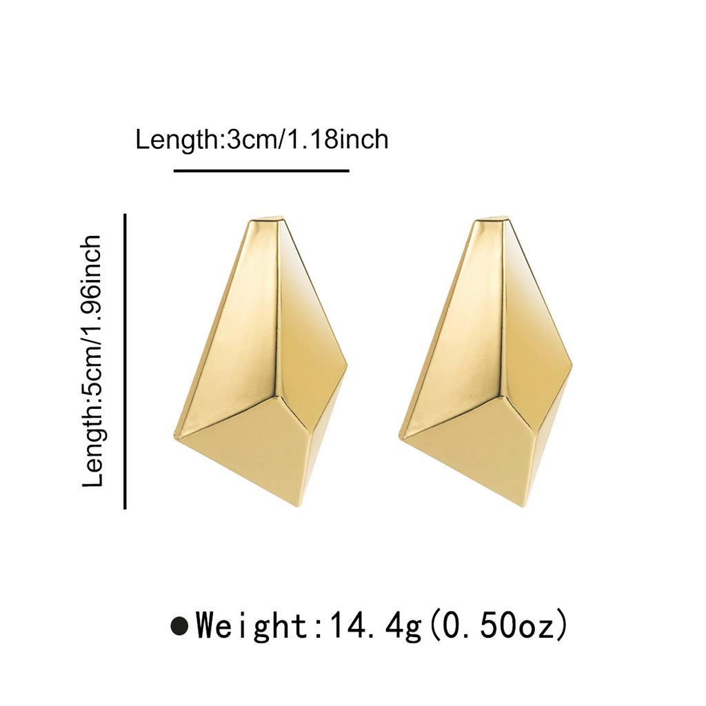 Boucles d'oreilles géométriques 3D irrégulières style européen américain pour femmes Mode Élégantes Quotidiennes Polyvalentes Clous d'oreilles pour femmes