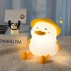 YAVINCOL Pato de lactancia Noche Mesita de noche Dormitorio Silicona Táctil Habitación Mesita de noche Iluminación Color cálido Indirecto USB Navidad Nacimiento Linda Luz, Luz, Luz,