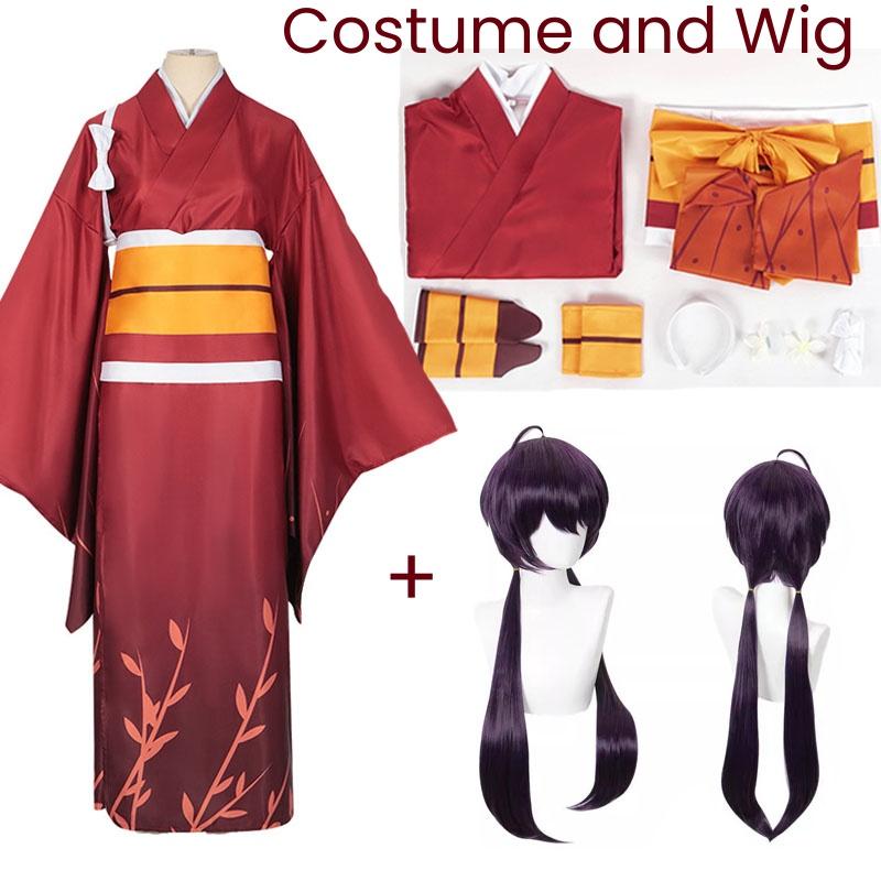 Izumi Kyouka Cosplay Costume Izumi Kyouka Kimono Anime Izumi Kyouka Full Set for Halloween Party Outfit for Women Girls