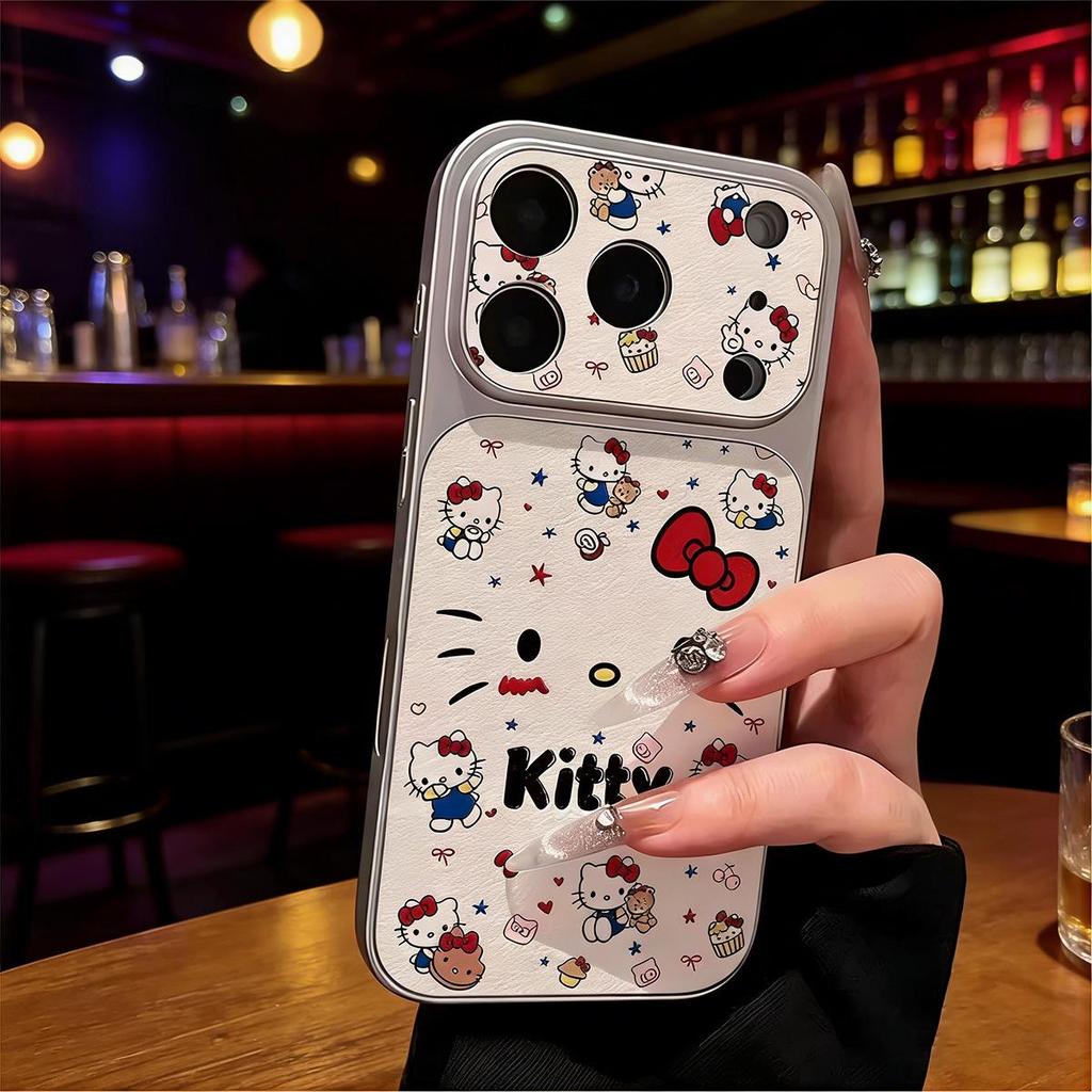 KT Sticker-Style Protective Case for iPhone 15 Pro Max - Cute and Stylish Design with Large Window