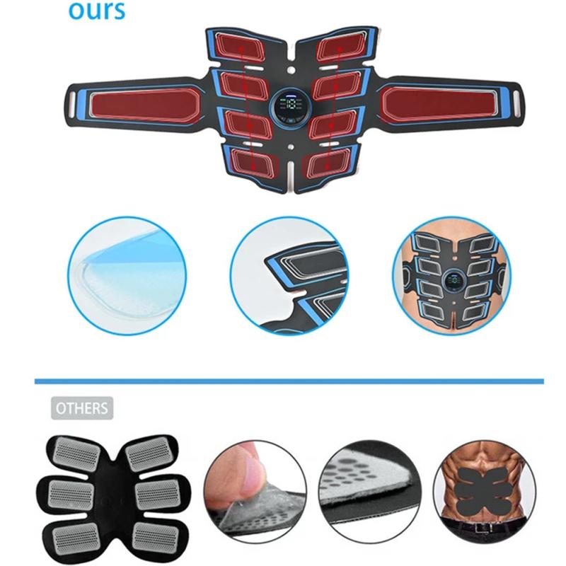 8pcs Fitness Abdominal  Patch Training Device Electric Muscle Stimulator Home Trainer Equipment