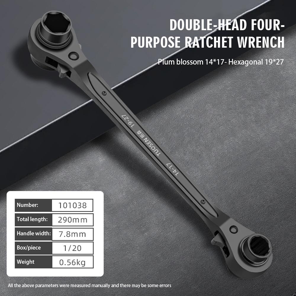 

1pc 8 in 1 Dog Bone Ratchet Wrench Set Double Sided Automatic Adjustable Steel Multifunctional Tool for Easy DIY Repair