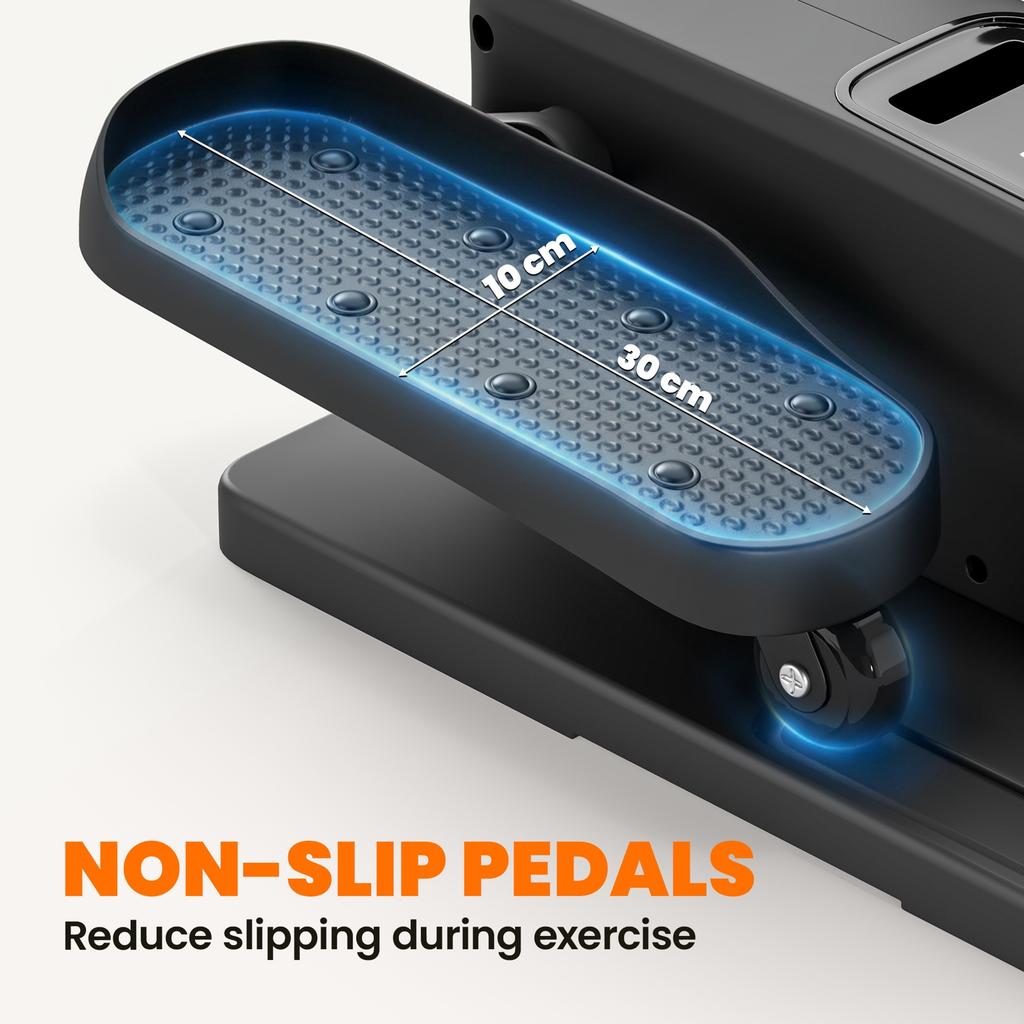 Under Desk Elliptical Machine With Manual And Auto Modes 12 Adjustable Speed Remote Control And LED Monitor For Home