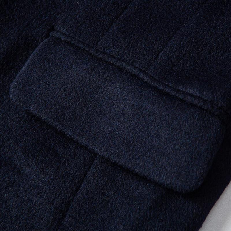 TUCANO Men's Wool Blend Notch Lapel Overcoat