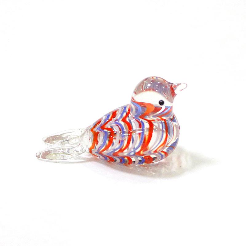 Miniature Murano Glass Bird Decorative Figurine Japan Style Home Fairy Garden Decor Accessories Lovely Handmade Animal Ornaments