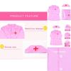 Halloween Kinder Arzt Krankenschwester Cosplay Kostüm Uniform Set Rollenspiel Karnevalsparty Hochwertiges Polyester Einheitsgröße Perfektes Geschenk