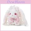 Lolita Plush Rabbit Bag With Artificial Pearls And Bow Decor For Casual Travel And Gift For Girls