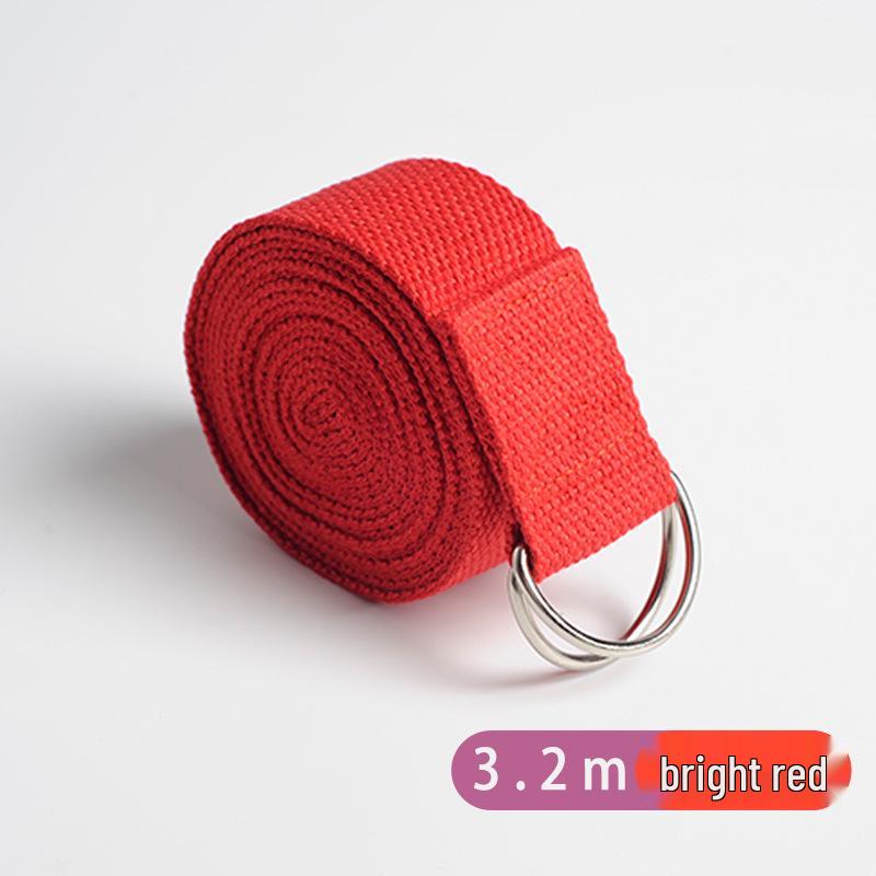 3.2M Non-Elastic Yoga Stretch Strap for Shoulders and Auxiliary Tension Workouts красный