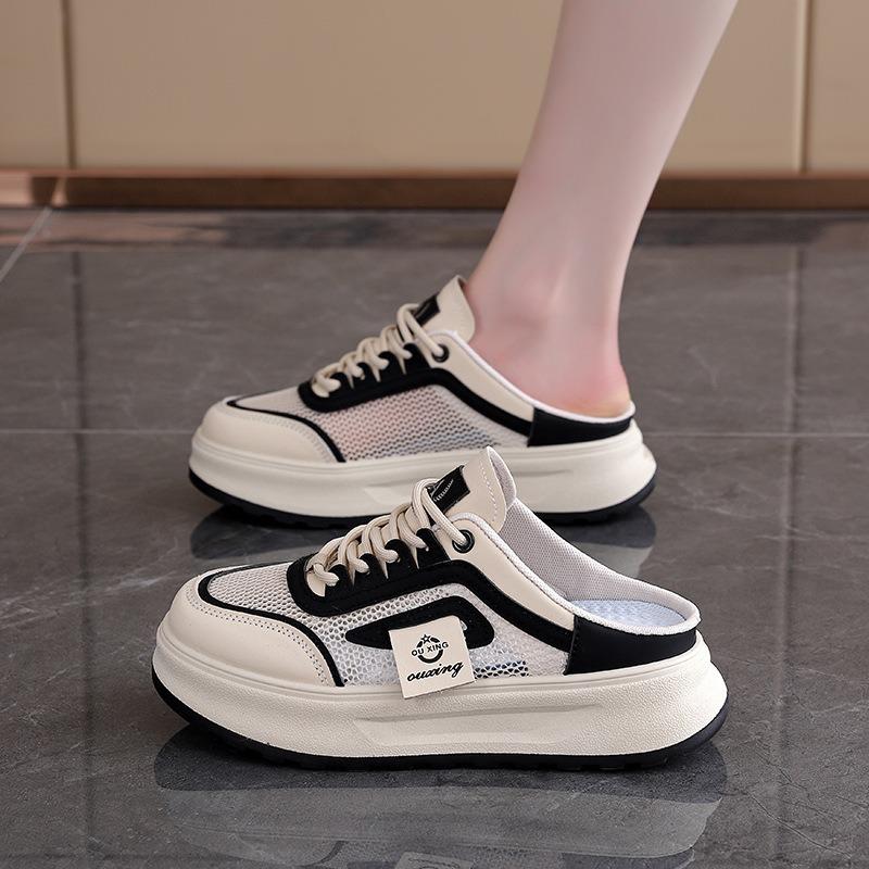 New Hollowed-out Breathable Thick-soled Height-increasing Casual Slippers Sandals and Board Shoes