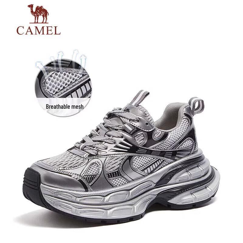 

CAMEL Women s Silver Moon Retro Platform Dad Shoes 35