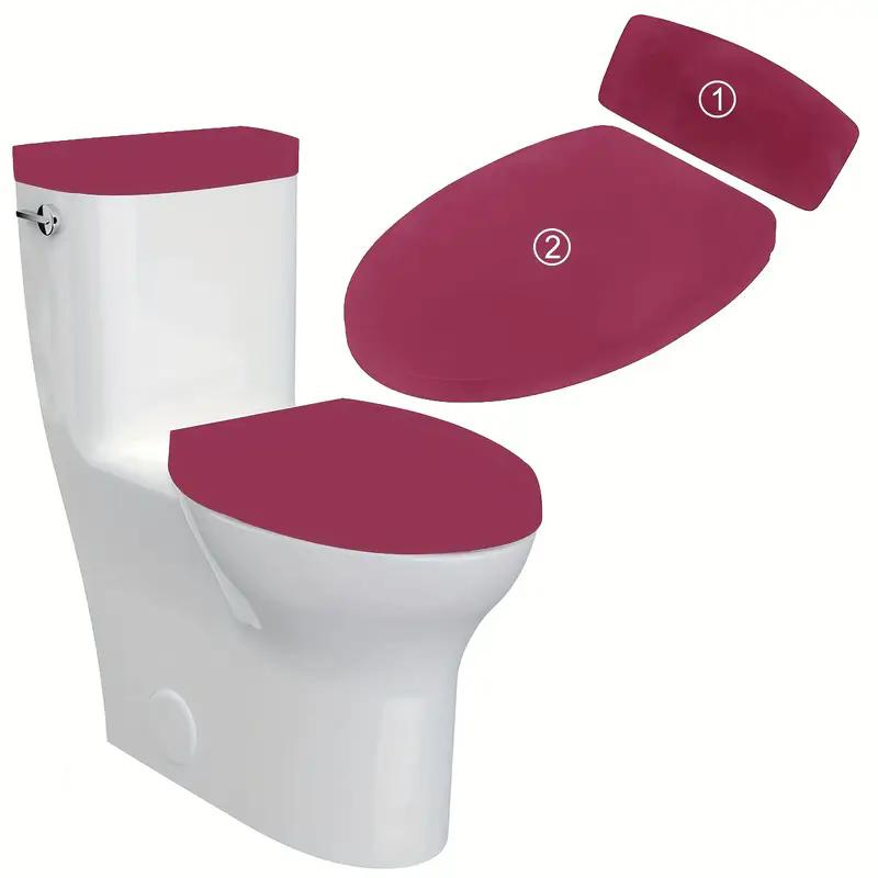 

2 шт./набор Эластичный чехол для сиденья унитаза из спандекса Съемный моющийся Тонкий тканевый чехол для крышки унитаза и бачка для воды Защита от пыли Ванная комната