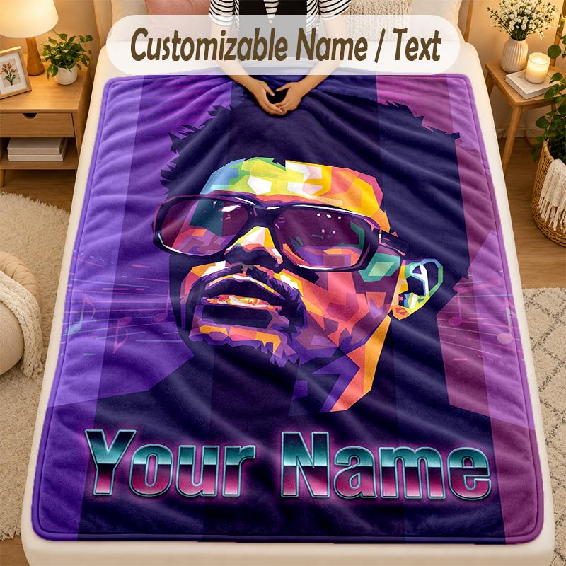 FlaneldeckeThe Weeknd Benutzerdefinierter Name Text Personalisierte Weiche Warme Überwurfdecke Heimdekoration Geschenk