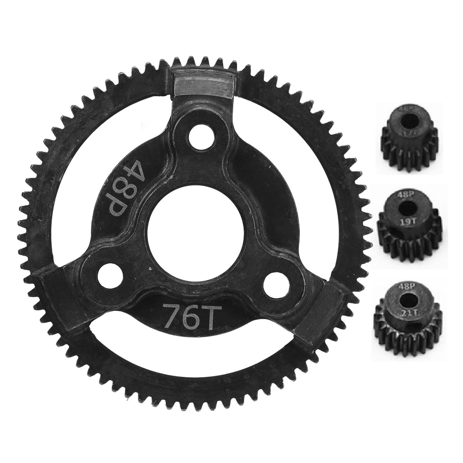 

Набір шестерень для радіокерованої машинки 48P 76T Велика шестерня 19T 20T 21T Провідна шестерня Запасна шестерня для радіокерованої машинки Traxxas Slash