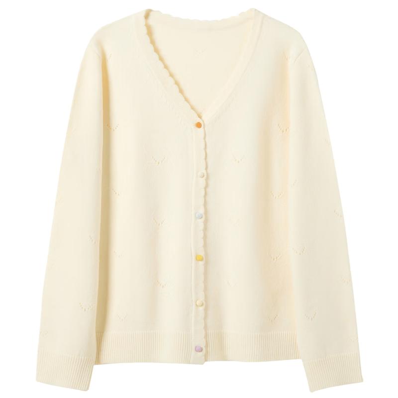 Sancai Women's V-Neck Long Sleeve Knit Cardigan