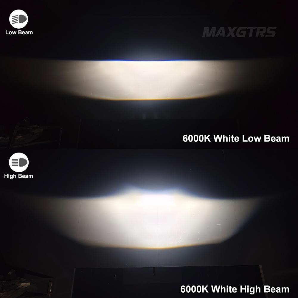 MAXGTRS 3.0 Inch Bi LED Projector Lens Fog Lights 6000K Lens Universal H8 Driving Light Lenses Spotlights