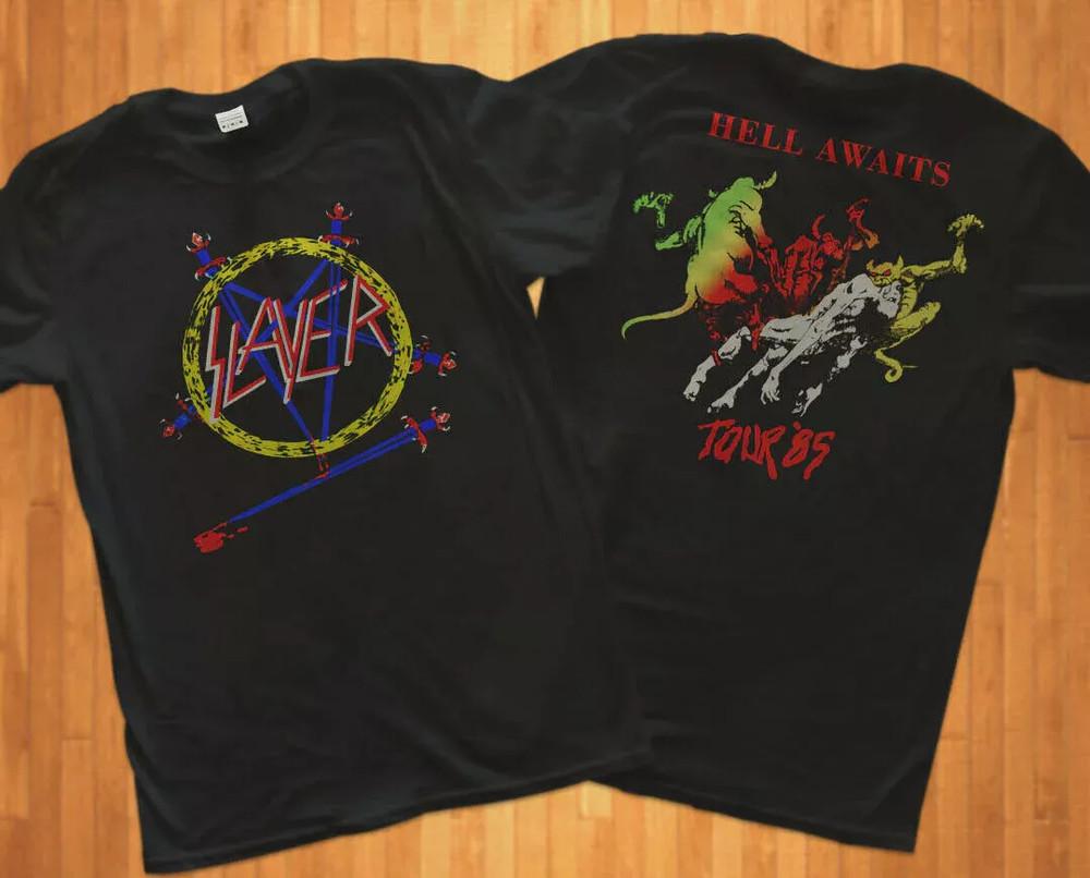 Slayer Band Hell Awaits Tour 85 T Shirt Full Size S-5XL Unisex T-Shirt XL