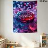 Cocacola Bottles Ice Bucket Tapestry Wallmounted Fashion Print Atmospheric Background Cloth Wall Decoration Wall Covering Decoration