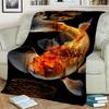Naturalize Koi Carp Yin Yang Fish Blanket,Soft Throw Blanket for Home Bedroom Bed Sofa Picnic Travel Office Cover Blanket Kids