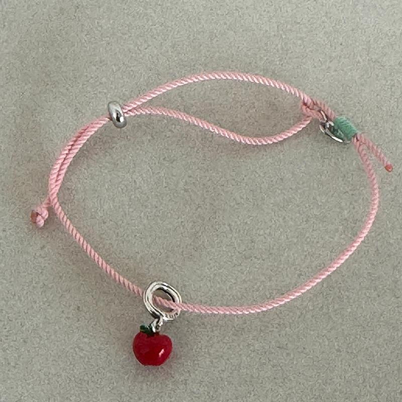 Christmas Apple Pendant Charm Bracelet Adjustable Bracelet For Women Girl  Year Party Jewelry Gift