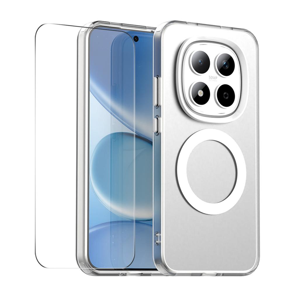 For Xiaomi Redmi Note 15 Pro 5G (Global) Magnetic Case with 9H Tempered Glass ENKAY HAT PRINCE PC TPU Phone Cover