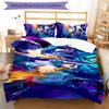 3pcs Solo Leveling Sung Jin-woo2 pattern bedding set duvet cover set includes duvet cover &pillowcases, perfect all season bedroom decoration & gift