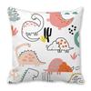 Office Sofa Car Cushion Cover Luxury Home Decoration Pillow Cover Cute Cartoon Little Dinosaur Animal Pattern