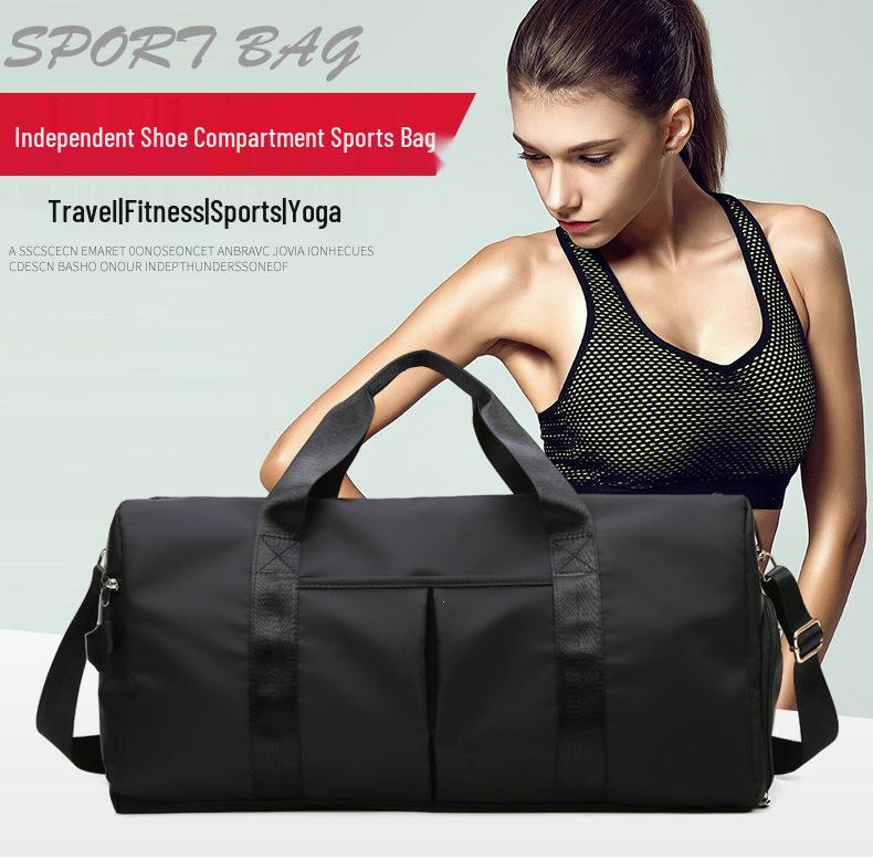 Women's Lightweight Multi-Functional Sports Bag with Shoe Compartment and Dry/Wet Separation