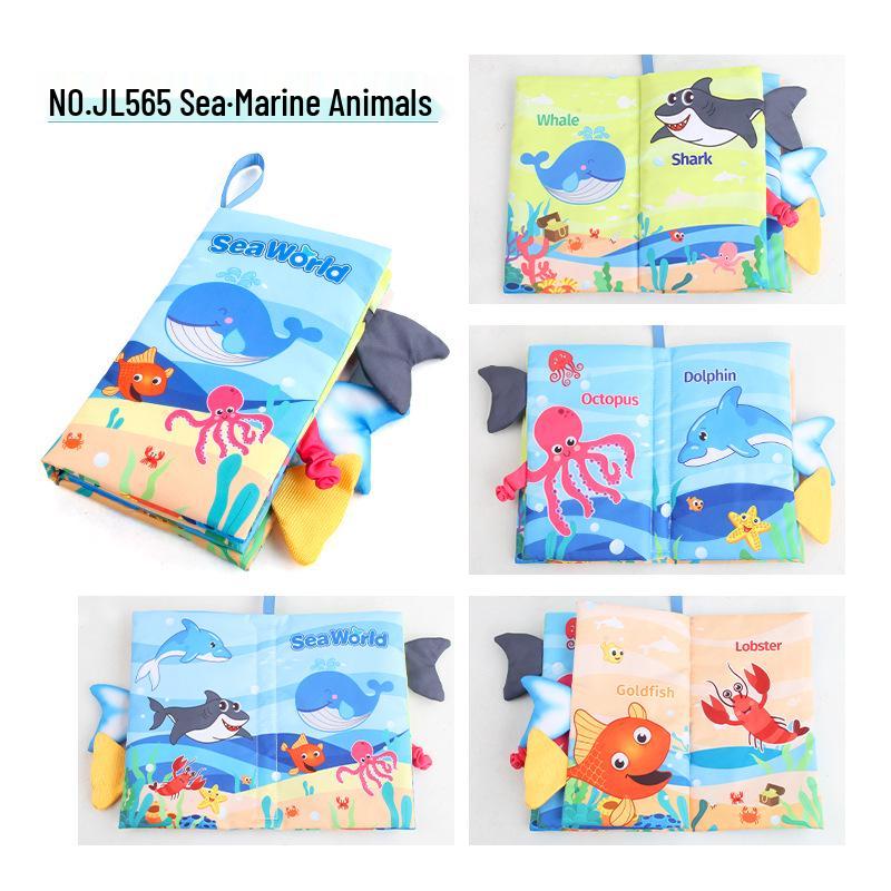 Cartea de pânză senzorială pentru bebeluși: Temă Ocean & Pădure