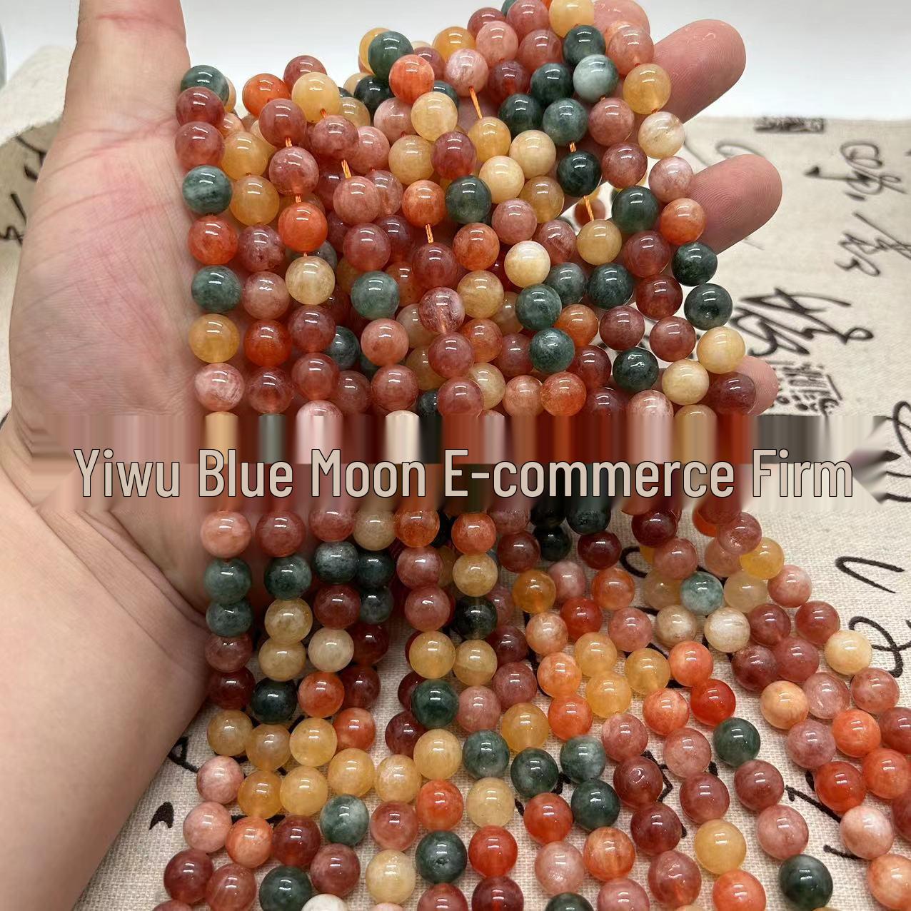 

Оптимизированные бусины из красного хрусталя Фу Лу Шоу с волосами кролика для изготовления браслетов своими руками 10mm Round Beads (Approx. 37 Beads)