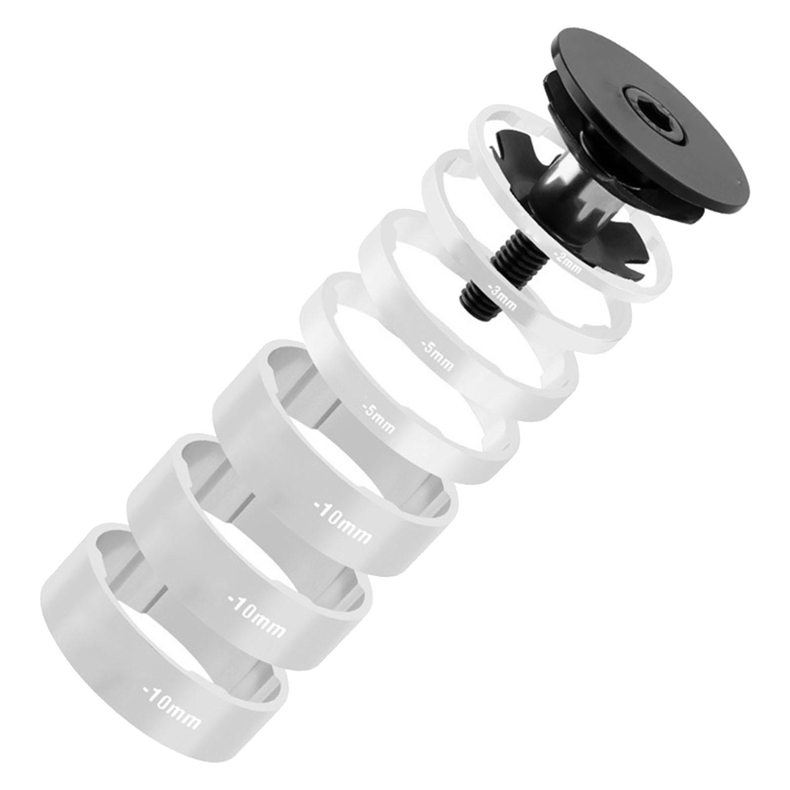 

1 Set Bicycles Fork Spacer 28.6mm Aluminum Alloy Bike Headset Washer Fork Stem Spacer for Mountain Bike and Road Bike серебряный