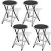 vidaXL Foldable Stools 4 Pcs. Leatherette