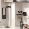 Self Adhesive Bathroom Towel Holder Toilet Towel Rack Wall Mounted Kitchen Shelf 90° Folding Towel Bar No Drill 18/25/33/43CM