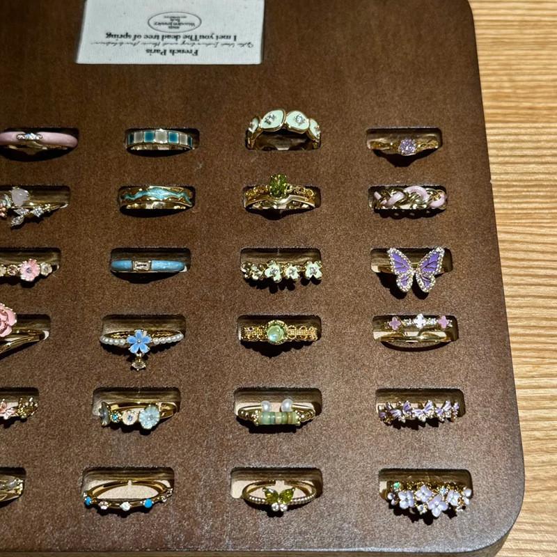 Flower Finger Butterfly Ring Women Hand Ornament Jewelry Fashion Gift Decoration