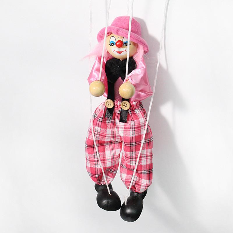 Children Marionette Clowns Shadow Doll Handicrafts Wooden Toys Kids Cute Gift