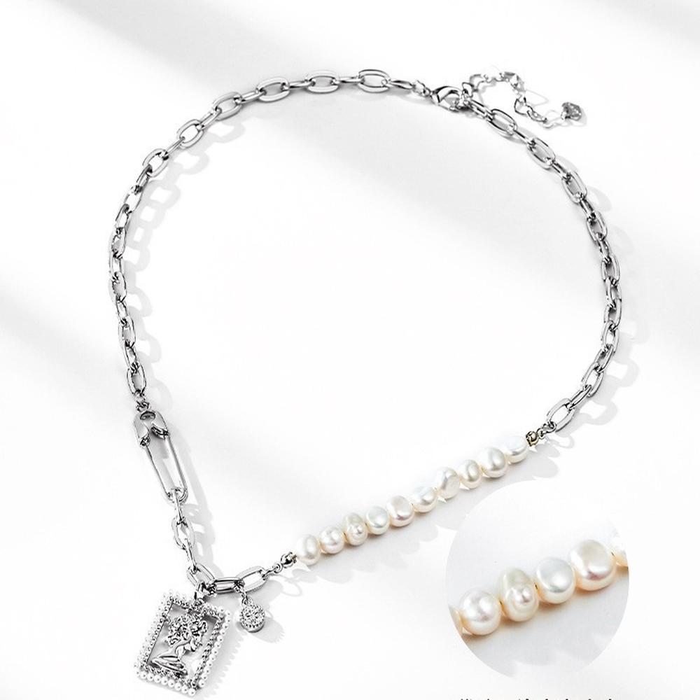 

Модное подвесное ожерелье с пресноводным жемчугом для женщин, новый модный стиль, дизайн, персонализированная цепочка на воротник 45.5cm