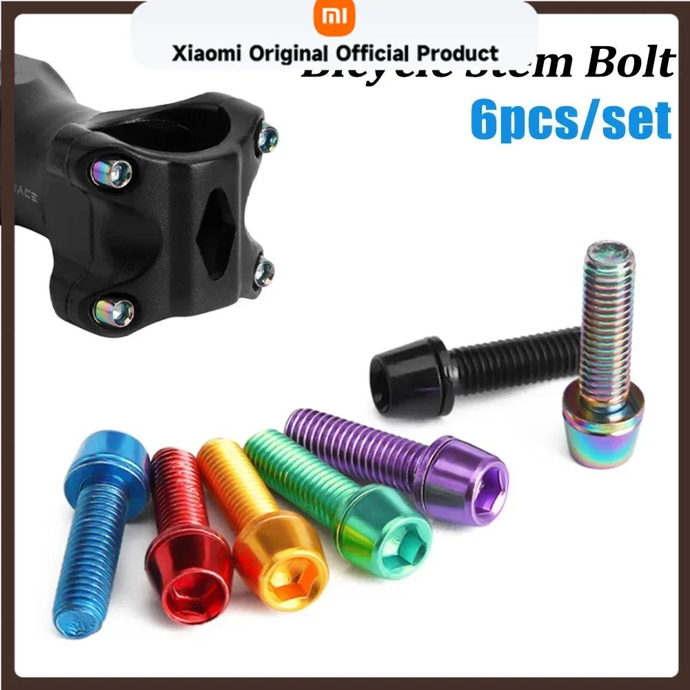 Xiaomi 6PCS Bike Stem Bolts M5x18mm Stainless Steel Bicycle Handlebar Riser Screws with Washers Bicycle Steering Handlebar Accessories