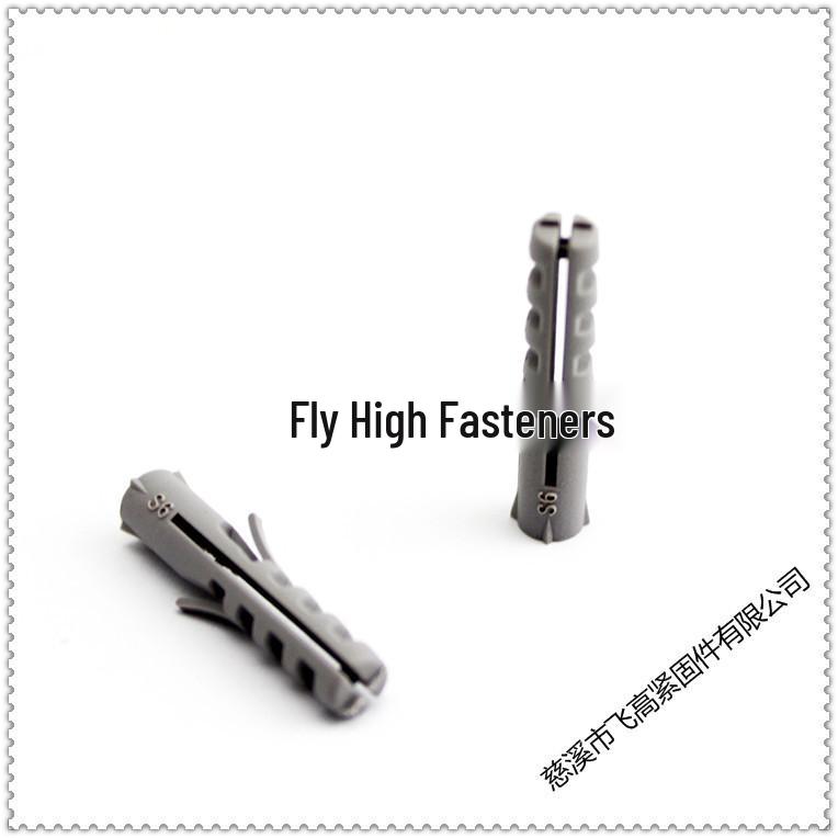 6x30 Nylon Fish-shaped Expansion Tubes, Plastic Rubber Plugs, 100 pcs