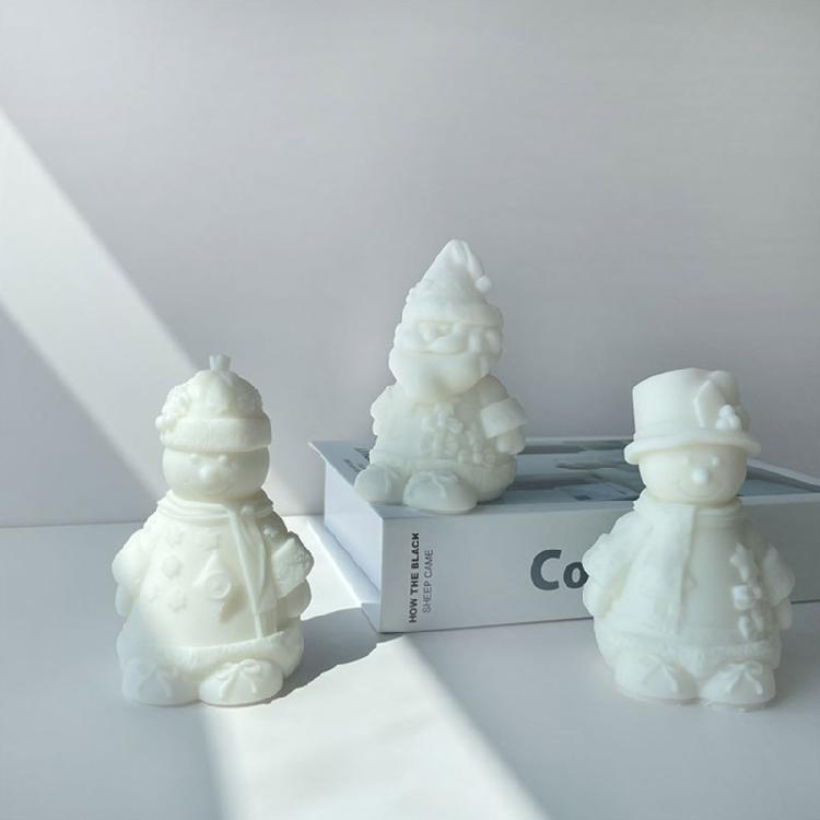 Epoxy Handmade Soap Mold Snowman Decoration Candle Mold for DIY Soap Decoration