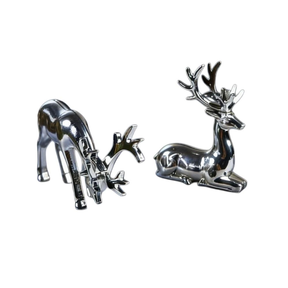 Sitting/Standing Position Deer Desktop Ornament Creative Christmas Deer Statue Office Desktop