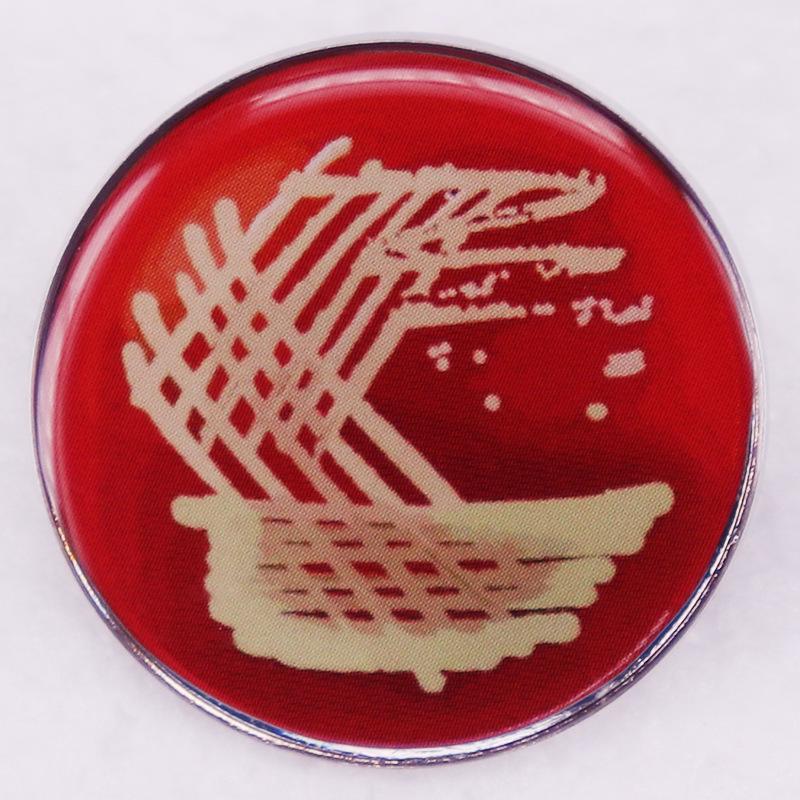 E. coli Petri Dish Brooch - Microbiology Culture Badge